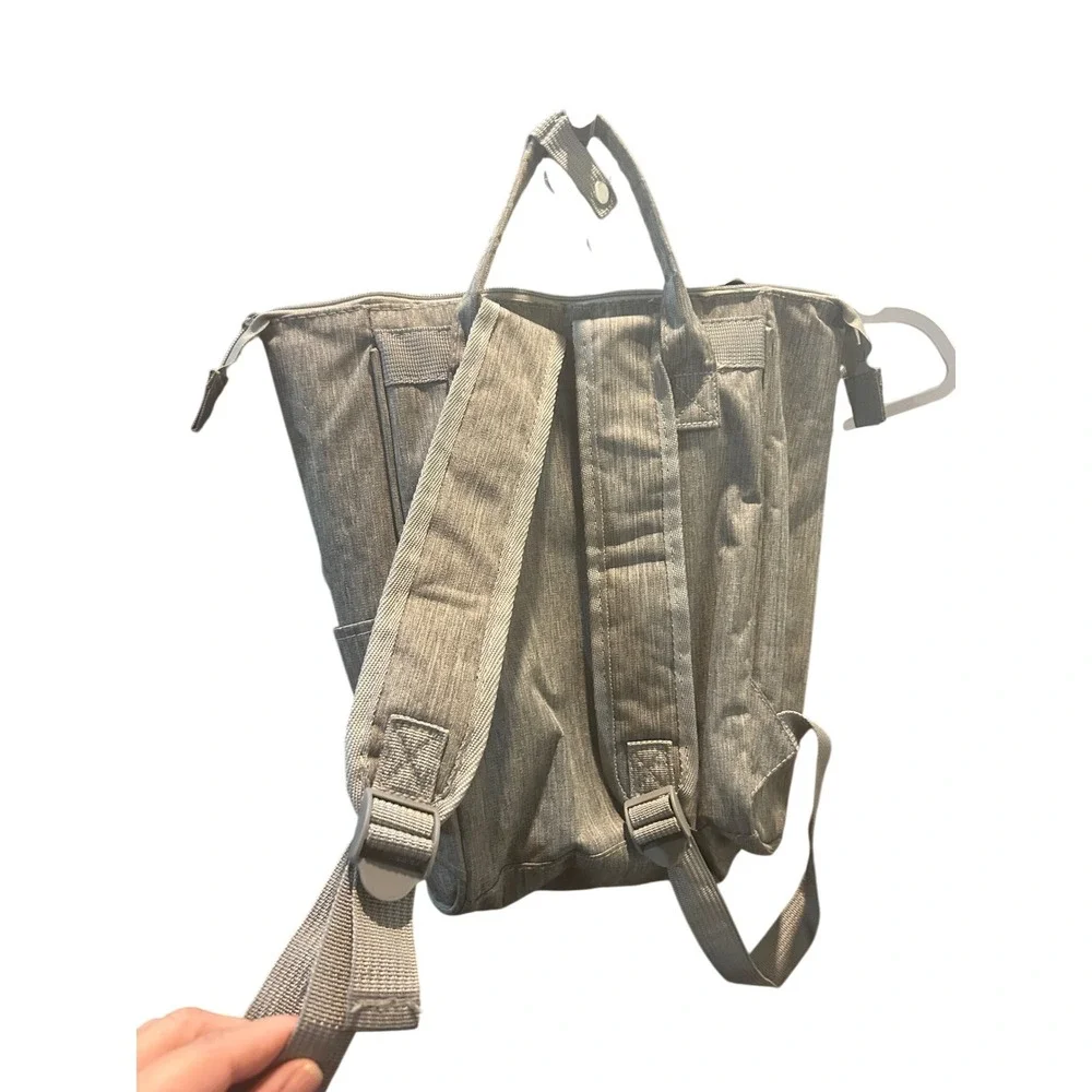 Convertible Diaper Bag Backpack Tote Shoulder Bag‎ Gray Baby Travel